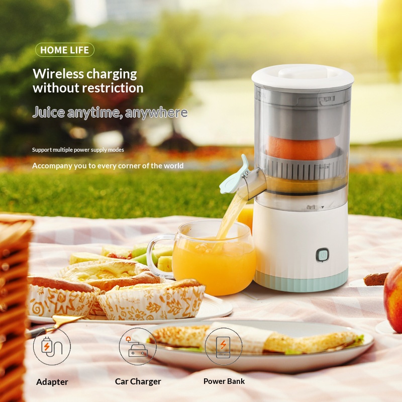 Electric Slow Juicer Cold Press - ポータブルワイヤレス電動ジューサー USB 充電式スローコールドプレスジューサーミニ自動オレンジレモン絞り器マシン Trave 用