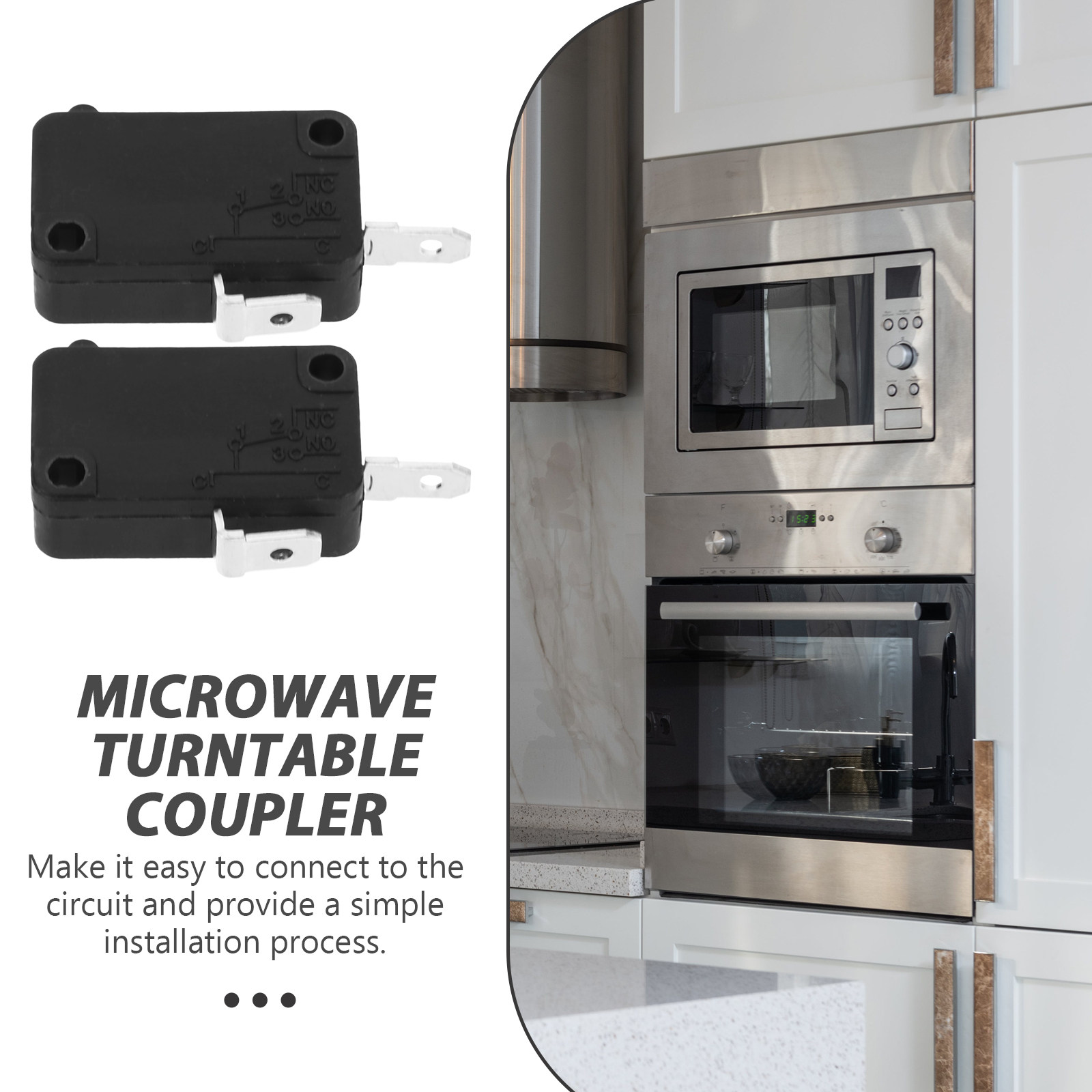 電子レンジのドア交換用マイクロスイッチ2個。2ピン、通常開、 - Home Appliances のレビューと価格