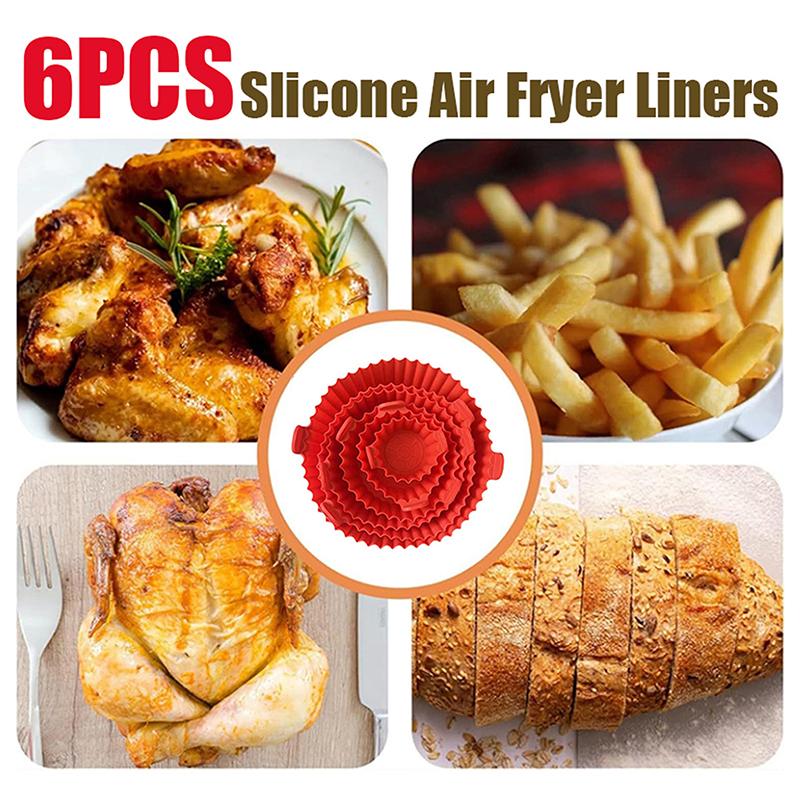 Cエアフライヤーシリコントレイベーキングマットフライバスケッ - Air Fryer Silicone Pot Liner のレビューと価格